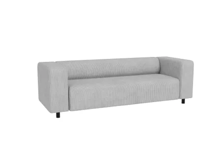 Oskar - Modernes Sofa 3 sitzer aus Cord-Stoff mit bequemem Sitz