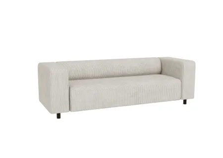 Oskar - Modernes Sofa 3 sitzer aus Cord-Stoff mit bequemem Sitz