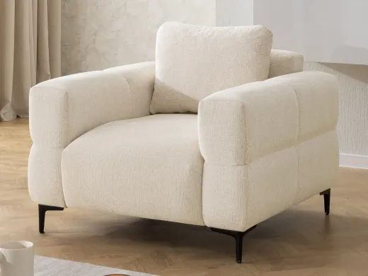 Cardea - Moderner Sessel in Bubble-Optik aus weichem Strukturstoff mit hohem Sitzkomfort
