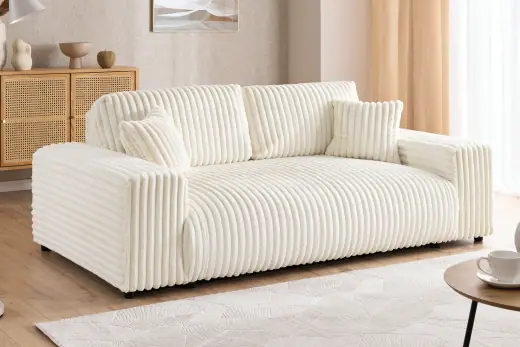 Mollis - Sofa 2 Sitzer aus Plüschcord mit schöner Sitzkomfort