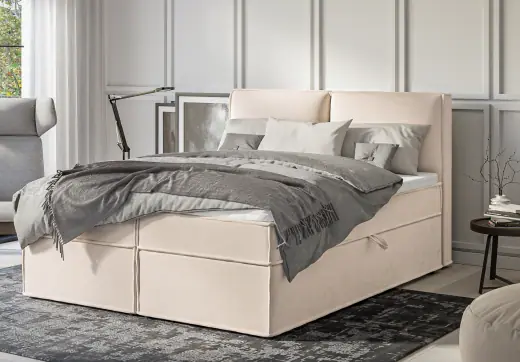 Uma - Modernes Boxspringbett mit Topper und Bettkästen