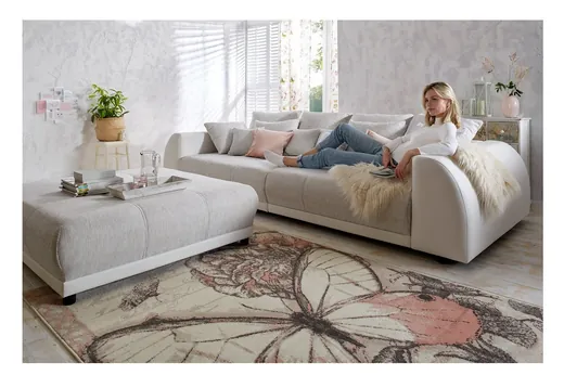 Vivienne - Big Sofa 5 Sitzer Boxspringfederung Lounge Sofa mit vielen losen Kissen